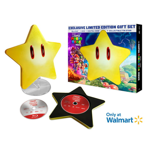 The Super Mario Bros. Movie Limited Edition Giftset with Collectible Tin Star (Walmart Exclusive) (Blu-ray + DVD + Digital Copy) - Preorder