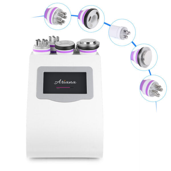 5 in 1 Ultrasonic 40K Cavitation with Radio Frequency Face & Body Fat Removal Slimming Machine - Purple Series , 2023 Model