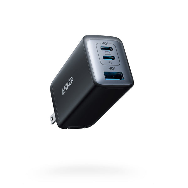 Anker 735 Charger (Nano II 65W), 3-Port Fast Compact Foldable Wall Charger