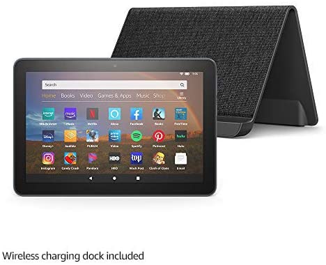 Amazon HD 8 Plus + Wireless Charging Dock (Slate, 32GB/64GB, Ad