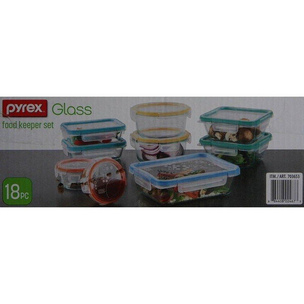 Snapware 18PC Total Solution Pyrex Glass Food Keeper Set