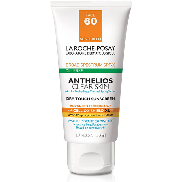 La Roche-Posay Anthelios Clear Skin Dry Touch Sunscreen Broad Spectrum SPF 60, 1.7 Fl. Oz