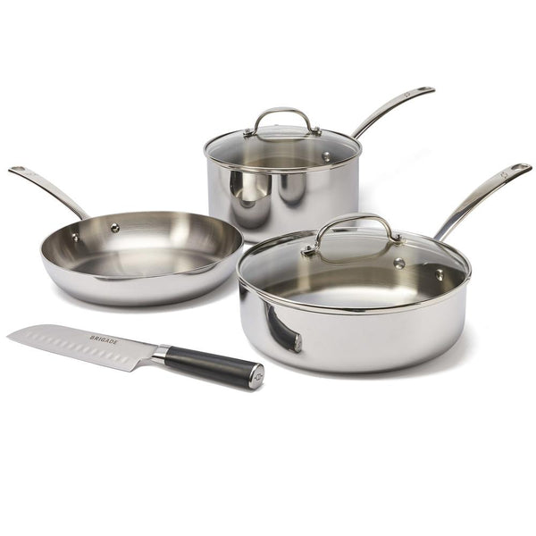 Brigade Kitchen Stainless Steel Cookware 4pc Set